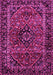 Machine Washable Persian Pink Traditional Rug, wshtr3128pnk