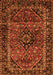 Serging Thickness of Machine Washable Persian Orange Traditional Area Rugs, wshtr3128org