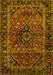 Machine Washable Persian Yellow Traditional Rug, wshtr3128yw