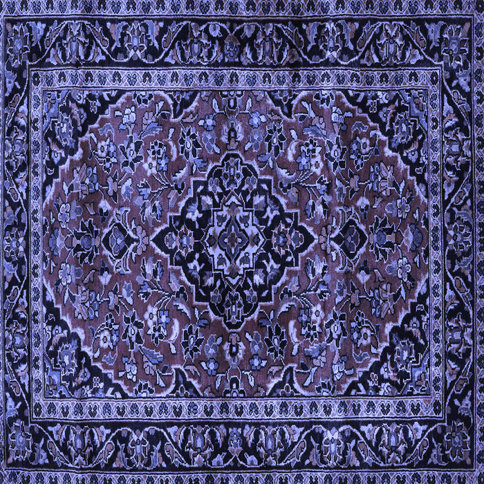 Square Persian Blue Traditional Rug, tr3128blu