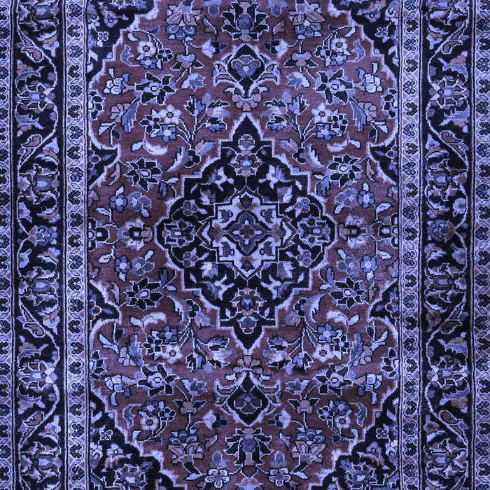 Machine Washable Persian Blue Traditional Rug, wshtr3128blu
