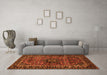 Machine Washable Persian Orange Traditional Area Rugs in a Living Room, wshtr3128org