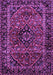 Machine Washable Persian Purple Traditional Area Rugs, wshtr3128pur