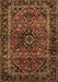 Machine Washable Persian Brown Traditional Rug, wshtr3128brn