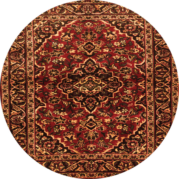 Square Persian Orange Traditional Rug, tr3129org