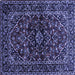 Square Persian Blue Traditional Rug, tr3129blu