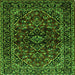 Serging Thickness of Persian Green Traditional Rug, tr3129grn