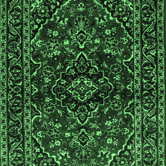Machine Washable Persian Emerald Green Traditional Area Rugs, wshtr3129emgrn