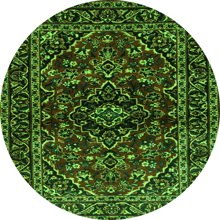 Machine Washable Persian Green Traditional Area Rugs, wshtr3129grn