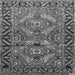 Round Machine Washable Persian Gray Traditional Rug, wshtr312gry