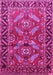 Machine Washable Persian Pink Traditional Rug, wshtr312pnk