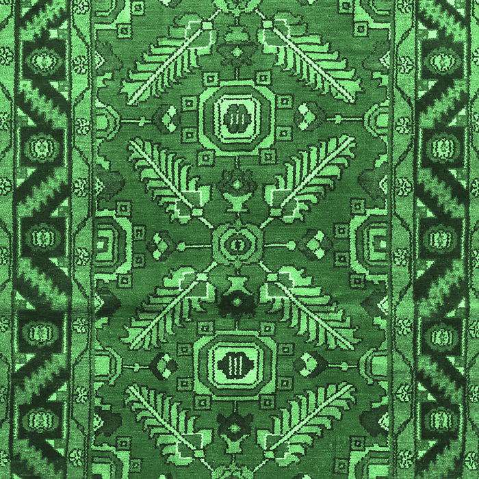 Machine Washable Persian Emerald Green Traditional Area Rugs, wshtr312emgrn