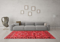 Machine Washable Persian Red Traditional Rug, wshtr312red