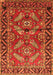 Serging Thickness of Machine Washable Persian Orange Traditional Area Rugs, wshtr312org