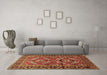 Machine Washable Persian Brown Traditional Rug in a Living Room,, wshtr312brn