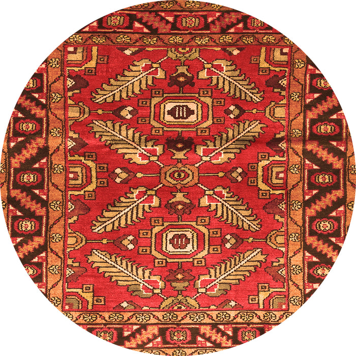 Machine Washable Persian Orange Traditional Area Rugs, wshtr312org