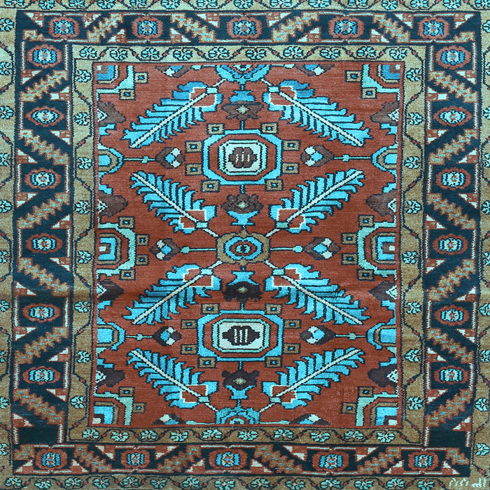 Square Persian Light Blue Traditional Rug, tr312lblu