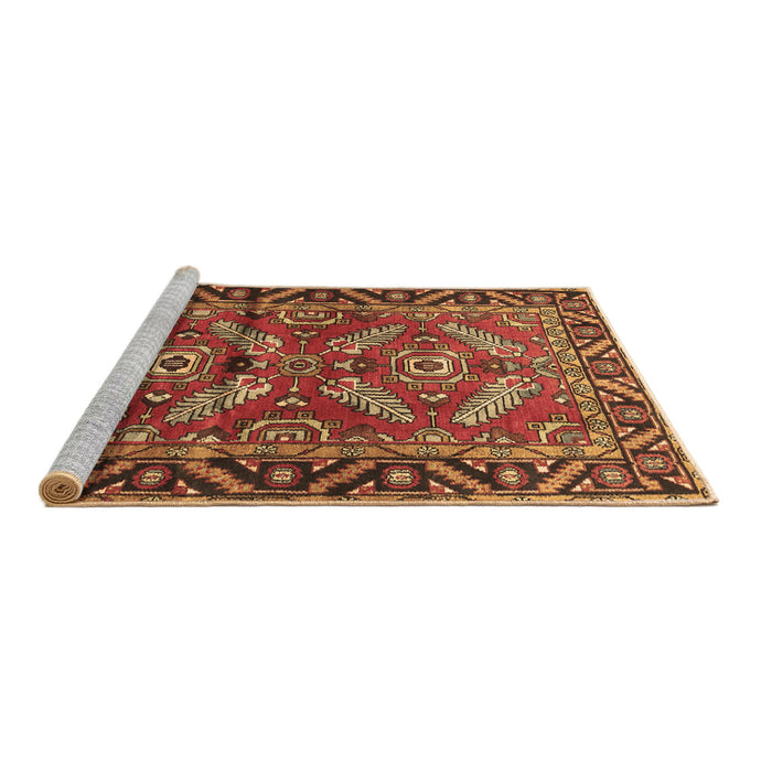 Sideview of Machine Washable Persian Brown Traditional Rug, wshtr312brn