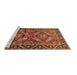 Sideview of Machine Washable Persian Brown Traditional Rug, wshtr312brn