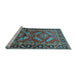 Sideview of Machine Washable Persian Light Blue Traditional Rug, wshtr312lblu