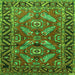 Round Machine Washable Persian Green Traditional Area Rugs, wshtr312grn