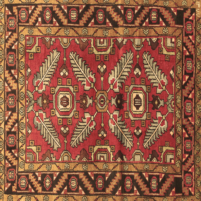 Square Machine Washable Persian Brown Traditional Rug, wshtr312brn