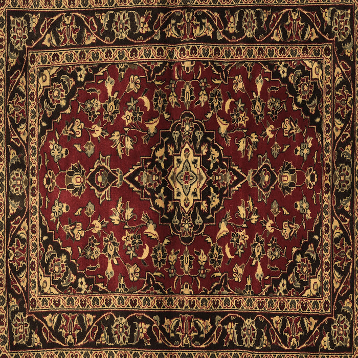 Square Machine Washable Persian Brown Traditional Rug, wshtr3130brn