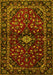 Machine Washable Persian Yellow Traditional Rug, wshtr3130yw