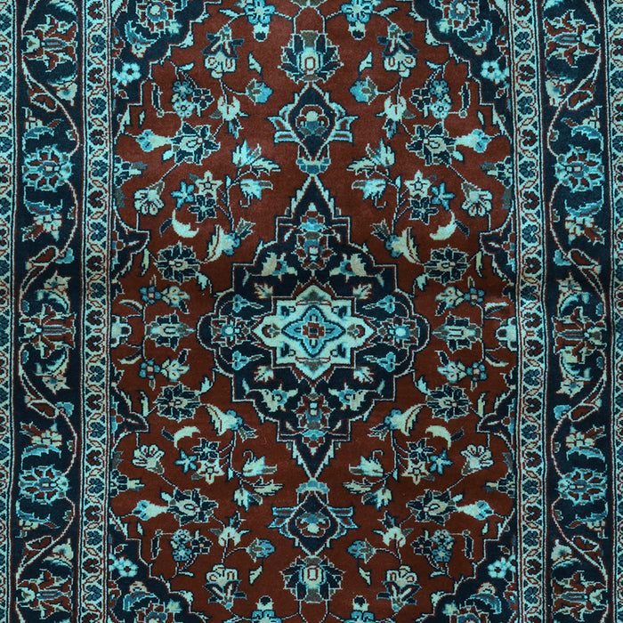 Machine Washable Persian Light Blue Traditional Rug, wshtr3130lblu