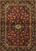 Machine Washable Persian Brown Traditional Rug, wshtr3130brn