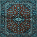 Square Persian Light Blue Traditional Rug, tr3130lblu