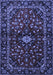 Machine Washable Persian Blue Traditional Rug, wshtr3130blu