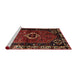 Sideview of Machine Washable Traditional Chestnut Brown Rug, wshtr3131