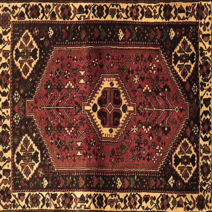 Square Persian Brown Traditional Rug, tr3131brn
