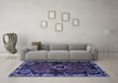 Machine Washable Persian Blue Traditional Rug in a Living Room, wshtr3131blu