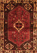 Serging Thickness of Machine Washable Persian Orange Traditional Area Rugs, wshtr3131org