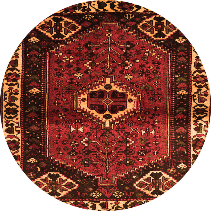 Machine Washable Persian Orange Traditional Area Rugs, wshtr3131org