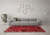 Machine Washable Persian Red Traditional Rug, wshtr3131red