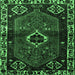 Square Persian Emerald Green Traditional Rug, tr3131emgrn