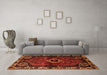 Machine Washable Persian Orange Traditional Area Rugs in a Living Room, wshtr3131org