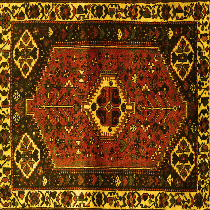 Square Persian Yellow Traditional Rug, tr3131yw