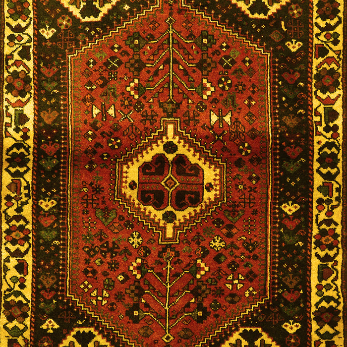Machine Washable Persian Yellow Traditional Rug, wshtr3131yw