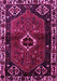 Machine Washable Persian Pink Traditional Rug, wshtr3131pnk