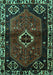 Machine Washable Persian Turquoise Traditional Area Rugs, wshtr3131turq