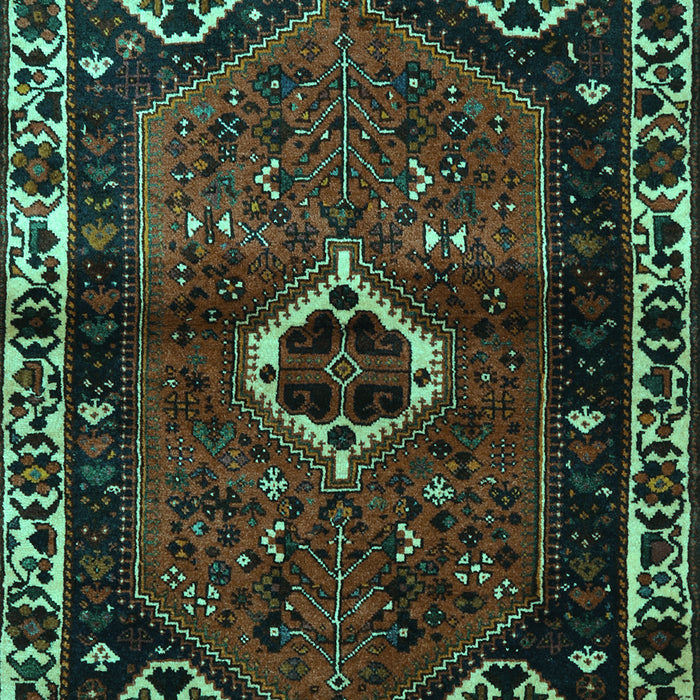Machine Washable Persian Turquoise Traditional Area Rugs, wshtr3131turq