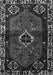 Serging Thickness of Machine Washable Persian Gray Traditional Rug, wshtr3131gry