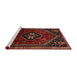 Sideview of Machine Washable Traditional Chestnut Brown Rug, wshtr3132