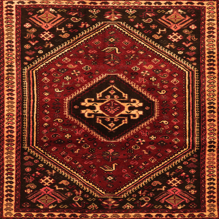 Serging Thickness of Persian Orange Traditional Rug, tr3132org