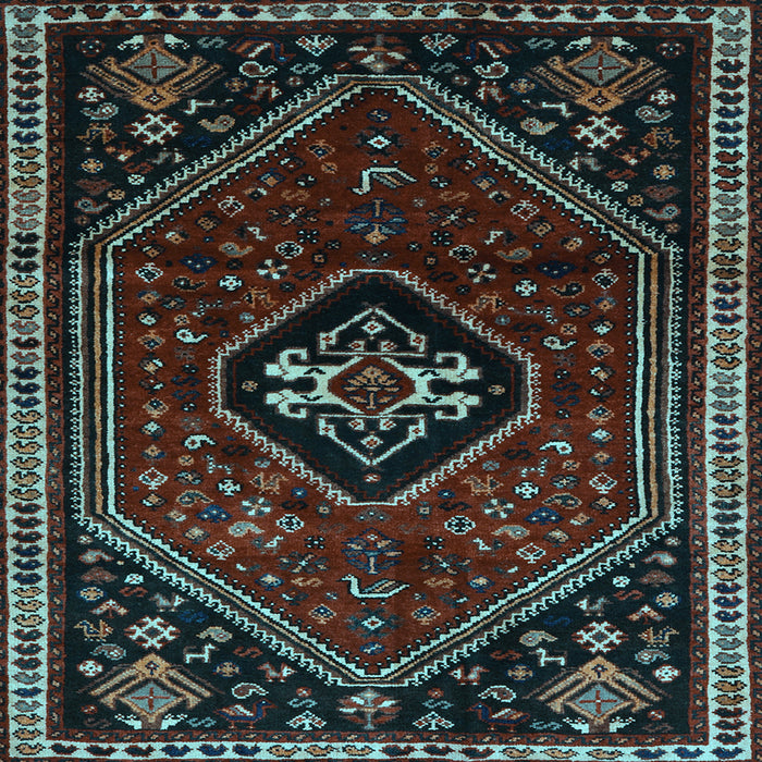 Square Persian Light Blue Traditional Rug, tr3132lblu