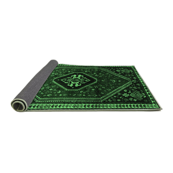 Sideview of Persian Emerald Green Traditional Rug, tr3132emgrn